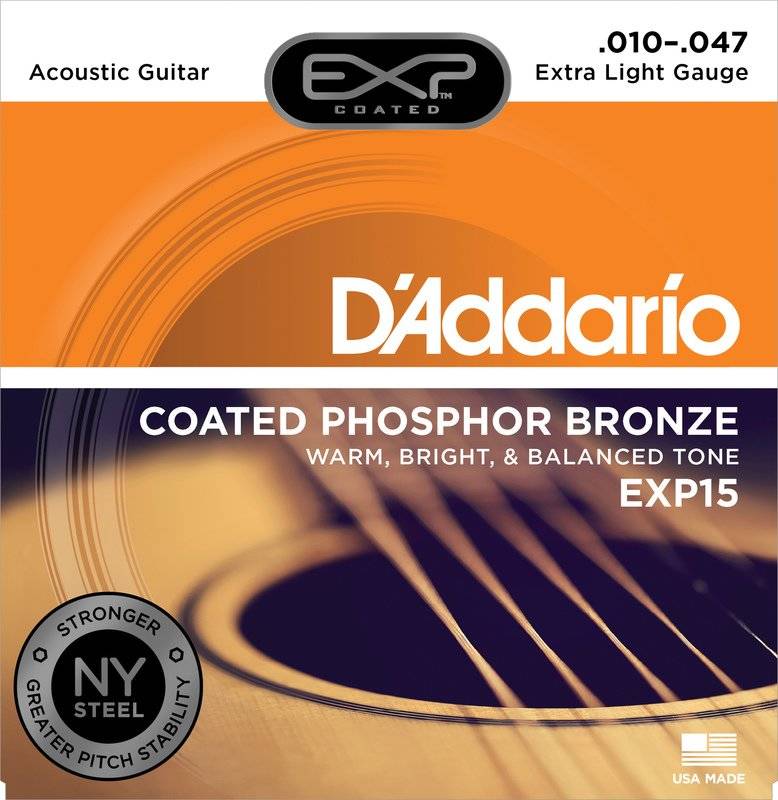 Daddario EXP15 Phospor Bronze Acoustic Guitar Strings 010-047